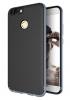 Луксозен твърд гръб за Huawei P10 Lite - черен / син кант / Carbon