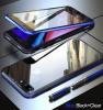 Магнитен калъф Bumper Case 360° FULL за Apple iPhone 7 / iPhone 8 - прозрачен / синя рамка