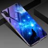 Луксозен стъклен твърд гръб със силиконов кант за Samsung Galaxy A10/M10 - синьо съзвездие