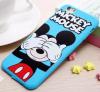 Ултра тънък силиконов калъф / гръб / TPU Ultra Thin за Apple iPhone 6 / iPhone 6S - Mickey Mouse / син