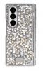 Оригинален твърд гръб / кейс / Swarovski за Samsung Galaxy Z Fold 7 - сребристи камъни
