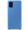 Луксозен силиконов гръб Silicone Cover за Samsung Galaxy A51 - син
