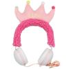 Плюшени стерео слушалки King Crown / плюшени слушалки King Crown - розови