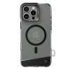 Луксозен гръб TPU кейс Kajsa Aluminium Trans-Shield Case с безжично зареждане MagSafe за Apple iPhone 16 Pro (6.3) - графит