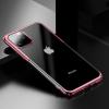 Луксозен твърд гръб Baseus Glitter Clear Case за Apple iPhone 11 Pro Max 6.5 - прозрачен / Rose Gold кант