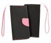 Кожен калъф Flip тефтер със стойка MERCURY Fancy Diary за Huawei P30 Pro - черен с розово