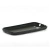 Заден предпазен капак пластмаса и силикон за Samsung I9300 Galaxy S3 - прозрачен матиран с черно