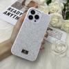 Луксозен твърд гръб Swarovski за Apple iPhone 15 Pro (6.1) - бял / камъни