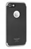 Луксозен твърд гръб за Apple iPhone 7 / iPhone 8 - черен / сребрист кант / Carbon