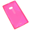 Силиконов калъф / гръб / ТПУ S-Line за Nokia Lumia 900 - розов
