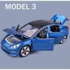 Метална кола с отварящи се врати капаци светлини и звуци Tesla model 3 1:24