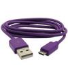 Micro USB Data cable - лилав за HTC / Samsung / Blackberry / Nokia / LG / Sony