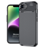 Луксозен силиконов калъф / кейс / TPU Auto Focus за Apple iPhone 16e - черен / Carbon
