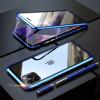 Магнитен калъф Bumper Case 360° FULL за Apple iPhone 11 6.1'' - прозрачен / синя рамка