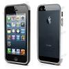 Силиконов Bumper / Walnutt / за Apple iPhone 4 / iPhone 4S - сив с бяло и черно