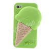 Силиконов калъф / гръб / TPU 3D за Apple iPhone 4 / iPhone 4S - Ice Cream / Сладолед / зелен