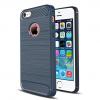 Силиконов калъф / гръб / TPU за Apple iPhone 5 / iPhone 5S / iPhone SE - тъмно син / carbon