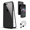 Магнитен калъф Bumper Case 360° FULL за Apple iPhone 7 / iPhone 8 - прозрачен / черна рамка