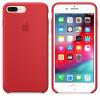Оригинален гръб Silicone Cover за Apple iPhone 7 Plus / iPhone 8 Plus - тъмно червен