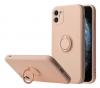 Силиконов твърд гръб TPU кейс / Case Magnetic Finger Ring Car Holder / за Apple iPhone 14 (6.1) - светло розов