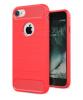 Силиконов калъф / гръб / TPU за Apple iPhone 5 / iPhone 5S / iPhone SE - червен / carbon