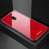 Луксозен стъклен твърд гръб за Samsung Galaxy J3 2017 J330 - червен