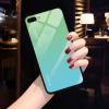 Луксозен стъклен твърд гръб за Huawei Honor 10 - преливащ / светло синьо и зелено