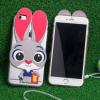 Силиконов калъф / гръб / TPU 3D за Apple iPhone 6 / iPhone 6S - сив / Zootropolis