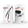 AUX Кабел XO NB-R175A мъжко 3.5 мм - мъжко 3.5 мм 1м - Черен