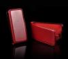 Луксозен кожен калъф за Sony Xperia T - червен