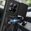 Удароустойчив гръб TPU кейс за Xiaomi Redmi Note 15 Pro 5G Ring Armor Case - черен