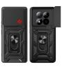Удароустойчив гръб TPU кейс за Xiaomi Redmi Note 15 Pro 5G Ring Armor Case - черен