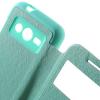 Луксозен силиконов калъф Wow Bumper S-View за Samsung Galaxy J1 J100 - Mercury Goospery / зелен
