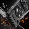 Удароустойчив твърд гръб / Кейс Ring Armor Case lens cover за iPhone 18 Pro - Черен