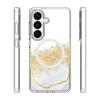 Луксозен твърд гръб 3D Epoxy MagSafe Case Samsung Galaxy S26 - прозрачен гръб с брокат