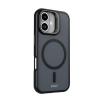Удароустойчив хибриден кейс Etteri Morning Fog с Magsafe и стойка за iPhone 17 - Черен