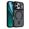 Удароустойчив хибриден кейс Etteri Morning Fog с Magsafe и стойка за iPhone 17 Pro - Черен