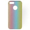 Силиконов калъф / гръб / TPU Glitter Case за Apple iPhone 7 / iPhone 8 - брокат / Rainbow