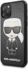 Оригинален кожен гръб Karl Lagerfeld за Apple iPhone 12 Pro Max 6.7" - черен / Karl Head