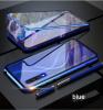 Магнитен калъф Bumper Case 360° FULL за Samsung Galaxy A70 - прозрачен / синя рамка