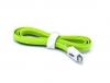 USB кабел KUCIPA за Apple iPhone 5 / iPhone 5S / iPhone 6 / iPhone 6 plus / iPod Touch 5 / iPhone 5C / iPod Nano 7 - зелен / плосък