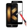 3D full cover Tempered glass Full Glue screen protector LG K4 2017 / Извит стъклен скрийн протектор с лепило от вътрешната страна за LG K4 2017 - черен