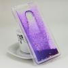 Силиконов калъф / гръб / TPU 3D за Huawei P9 - прозрачен с лилав брокат