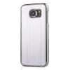 Луксозен твърд гръб / капак / за Samsung Galaxy S6 G920 - сив с метален кант