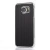 Луксозен твърд гръб / капак / за Samsung Galaxy S6 G920 - черен с метален кант