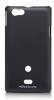 Луксозен предпазен твърд гръб NILLKIN за Sony Xperia Miro ST23i - черен мат