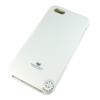 Луксозен силиконов гръб / калъф / TPU Mercury за Apple iPhone 5 / iPhone 5S - JELLY CASE Goospery / бял с брокат