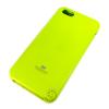 Луксозен силиконов гръб / калъф / TPU Mercury за Apple iPhone 5 / iPhone 5S - JELLY CASE Goospery / светло зелен с брокат