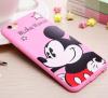 Ултра тънък силиконов калъф / гръб / TPU Ultra Thin за Apple iPhone 6 / iPhone 6S - Mickey Mouse / розов