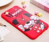 Ултра тънък силиконов калъф / гръб / TPU Ultra Thin за Apple iPhone 6 / iPhone 6S - Minnie Mouse / Rock the dots / червен